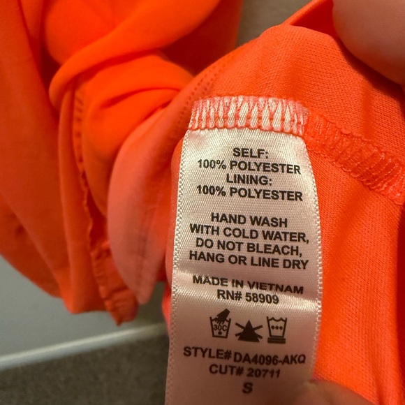 Gianni Bini Elegant Orange Sleeveless Dress Size S - Picture 7 of 7